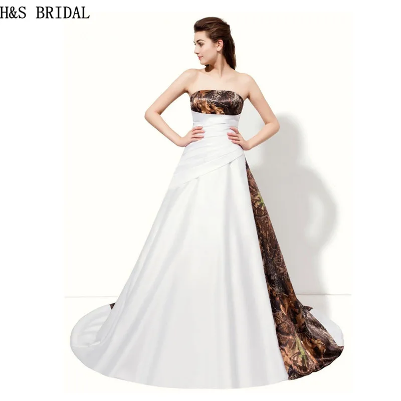 H&ampS BRIDAL Camo wedding dresses elegant new arrival bridal gowns 2018 A-line cheap wedding-dress vestido de noiva | Свадьбы и