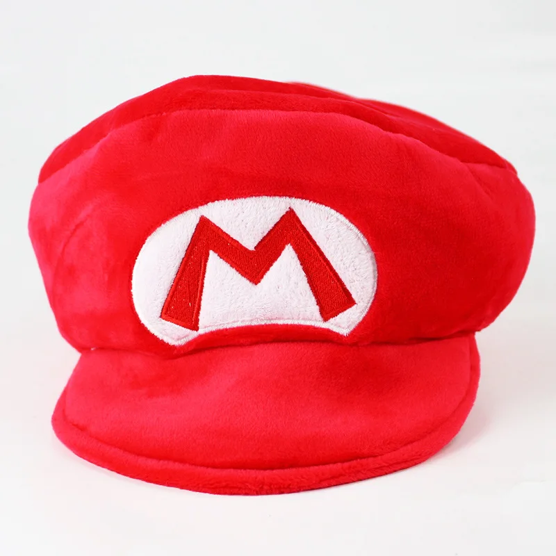Супер Марио Одиссея шапка py плюшевая игрушка Красная Шапка py Шапка мягкая кукла подарки для детей - Цвет: Mario