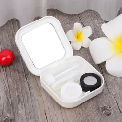 Контейнер для контактных линз, пластиковый уникальный держатель, зеркальный чехол, комплект контейнеров для хранения путешествий