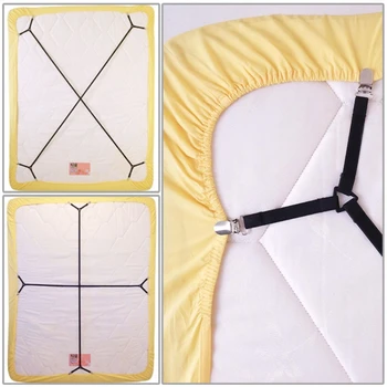 

Bed Sheet Elastic Gripper Clip Strap Fastener Mattress Cover Holder Grips Suspender Belt