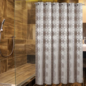 

Round Pattern Square Bath Curtain Thick Waterproof Shower Curtain Simple Hotel Bathroom Partition Curtain
