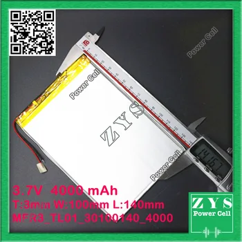 

SafetyPacking(Level4) 3.7v 4000mAH 3098142 32100140 35100145 Li-ion battery for tablet pc 9.7 inch 10.1 inch speaker 3.0*100*140