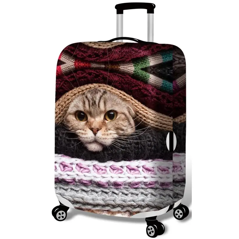 Thickened Luggages Protective Cover for 18-30 Inch Trolley Cases Waterproof Elastic Suitcases Bag Dust Rain Covers lion leopard
