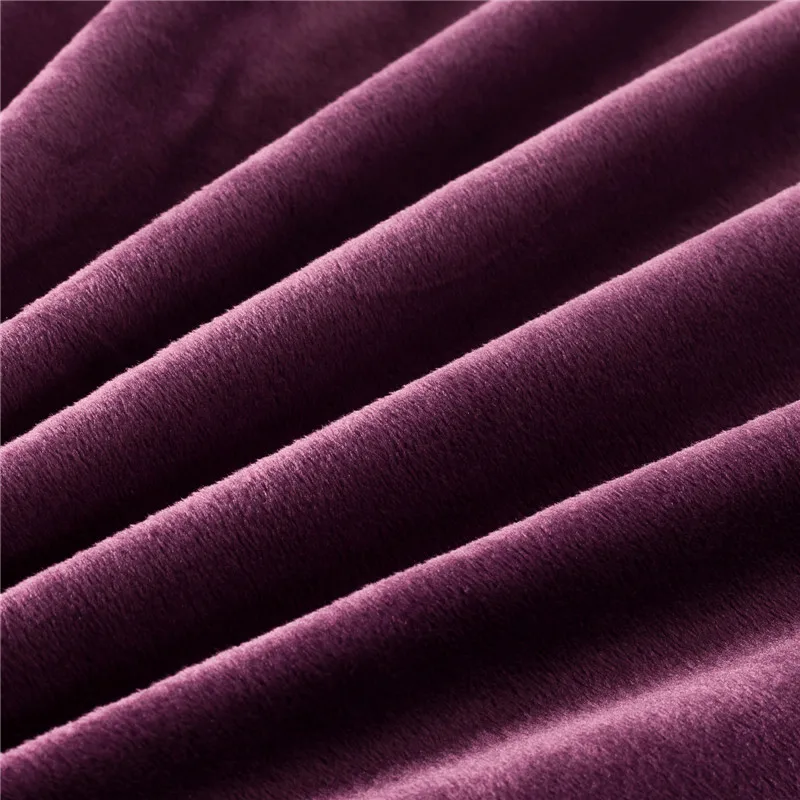 Зимний теплый толстый флис постельное белье красный фиолетовый серый queen Комплект постельного белья королевского размера 4, 6 штук в партии, пододеяльник покрывало наволочки для подушек