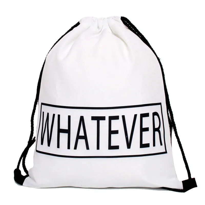 High Quality polyester Drawstring Bag Beach Women Men Travel Storage Package Teenagers Backpack sac femme with