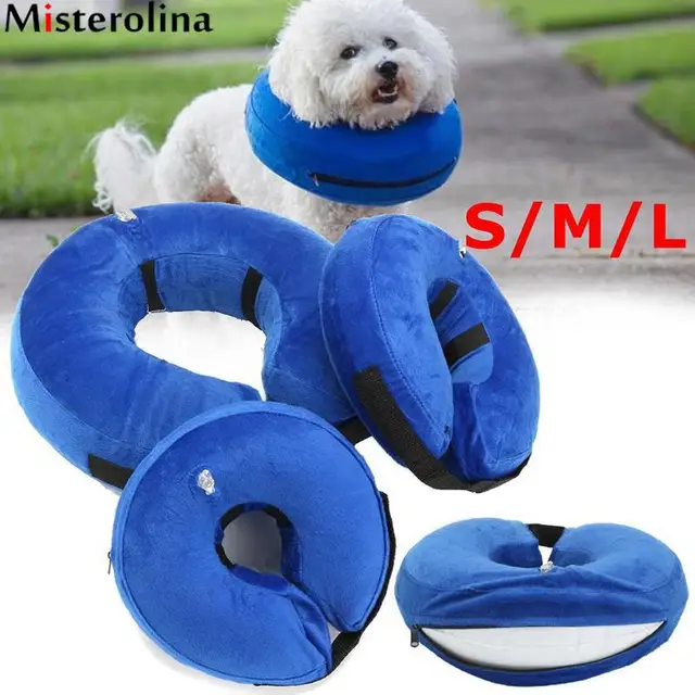 1PC Inflatable Pet Collar Health Dog Cat Vet Approved Elizabethan Wound Healing E-Collar Protection Medical Cone Collar PEY0917