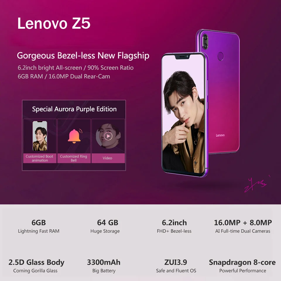 Lenovo Z5 Smartphone Android L78011 Celular Unlocked Mobile Phone 6.2\ Lenovo Z5 Smartphone Android L78011 Celular Unlocked Mobile Phone 6.2\