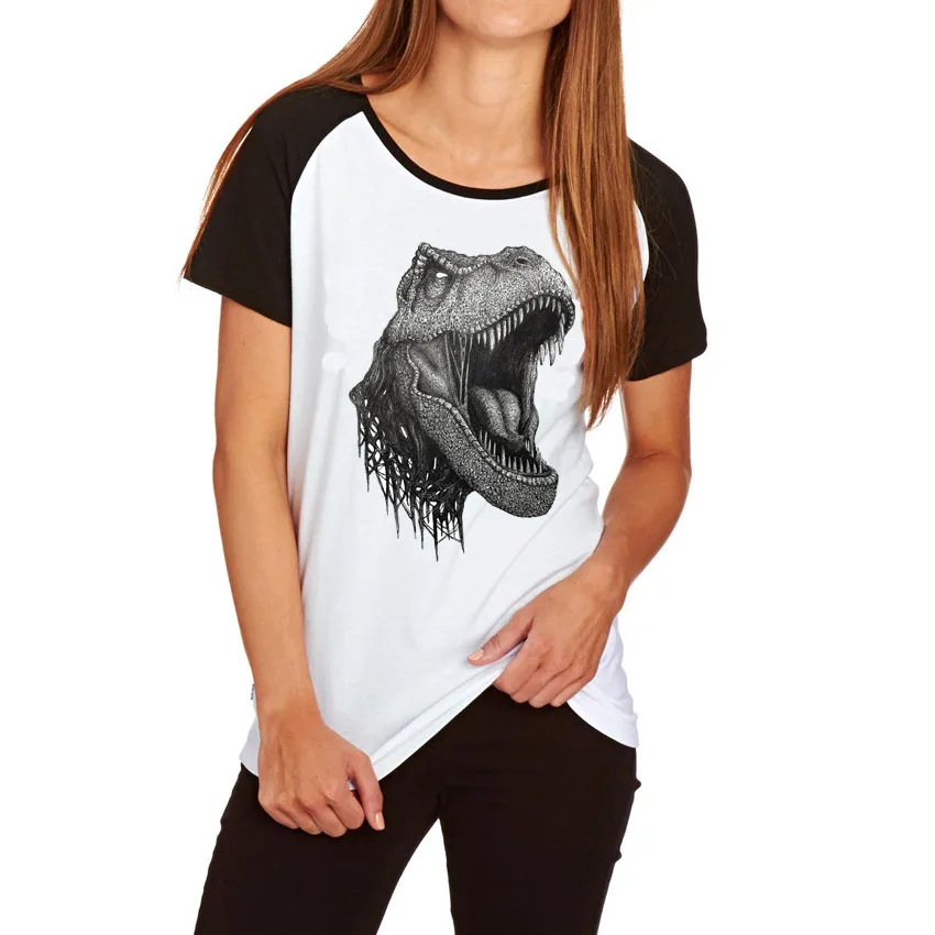 

Vintage Dinosaur Print T-shirt For Female Jurassic World T shirt Women Summer Loose Tops Harajuku Girl Tshirt Hipster Tees