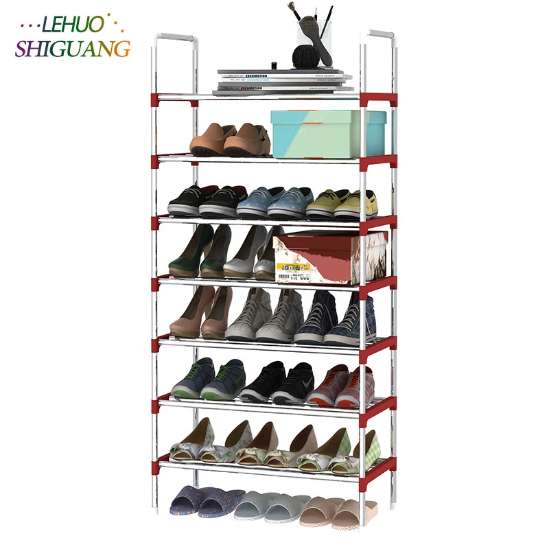 

8 Layers Shoe Rack Galvanized steel pipe shoe cabinet shoe organizer removable shoe storage for home furniture Keep Room Neat