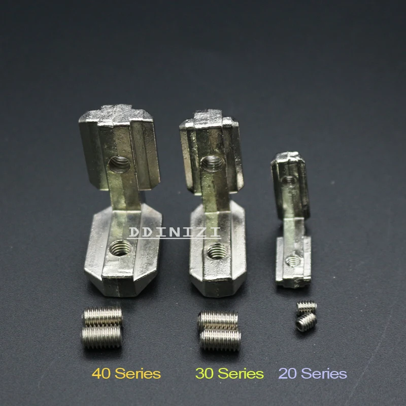 Hotsale T slot L type 90 Degree aluminum connector bracket fastener EU standard 20/30/40 series aluminum profile parts