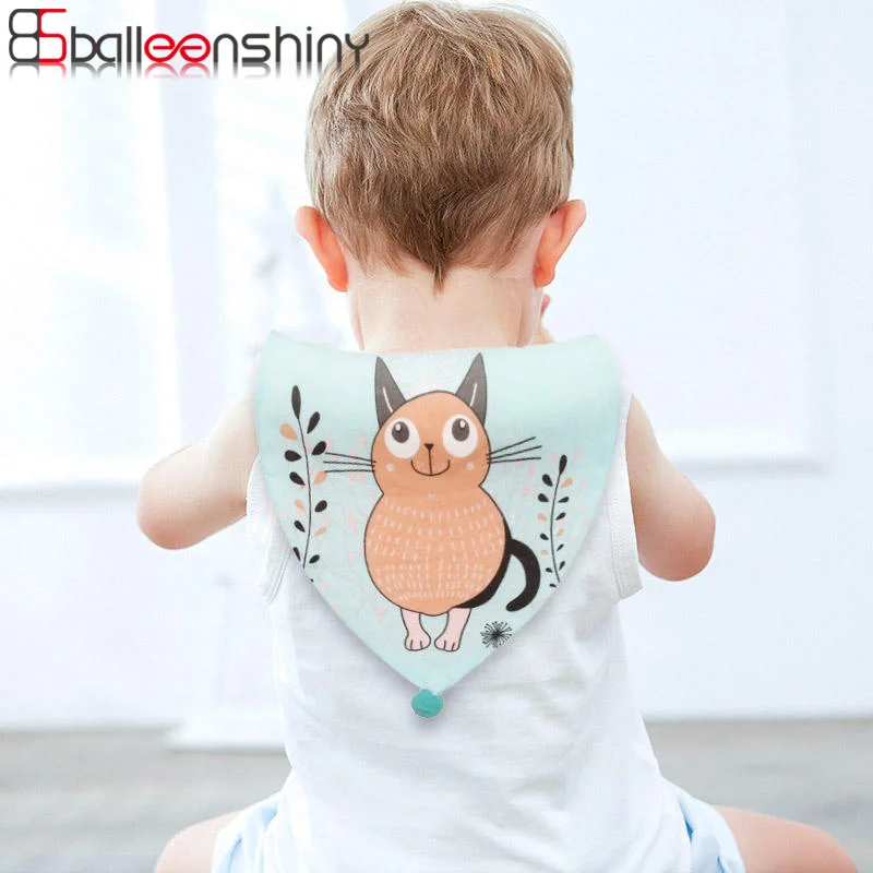

BalleenShiny Baby Sweat Towel Cotton 6 Layers Flamingo Cartoon Baby Back Dry Wipe Cloth Reusable Newborn Infant Wicking Towel