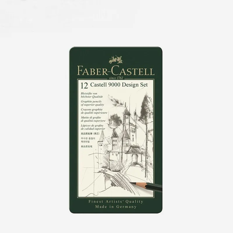 Faber Castell 12 9000 119604 набор дизайна/119605 Художественный набор графитовый карандаш для рисования черчения жестяная коробка 12 шт. Германия