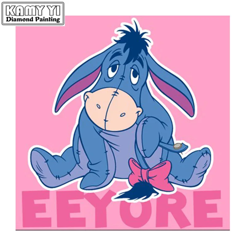 

5D/3D DIY Diamond Painting Cross Stitch Cartoon donkey Round Drill Diamond Embroidery Mosaic Decoration children Gift ZH