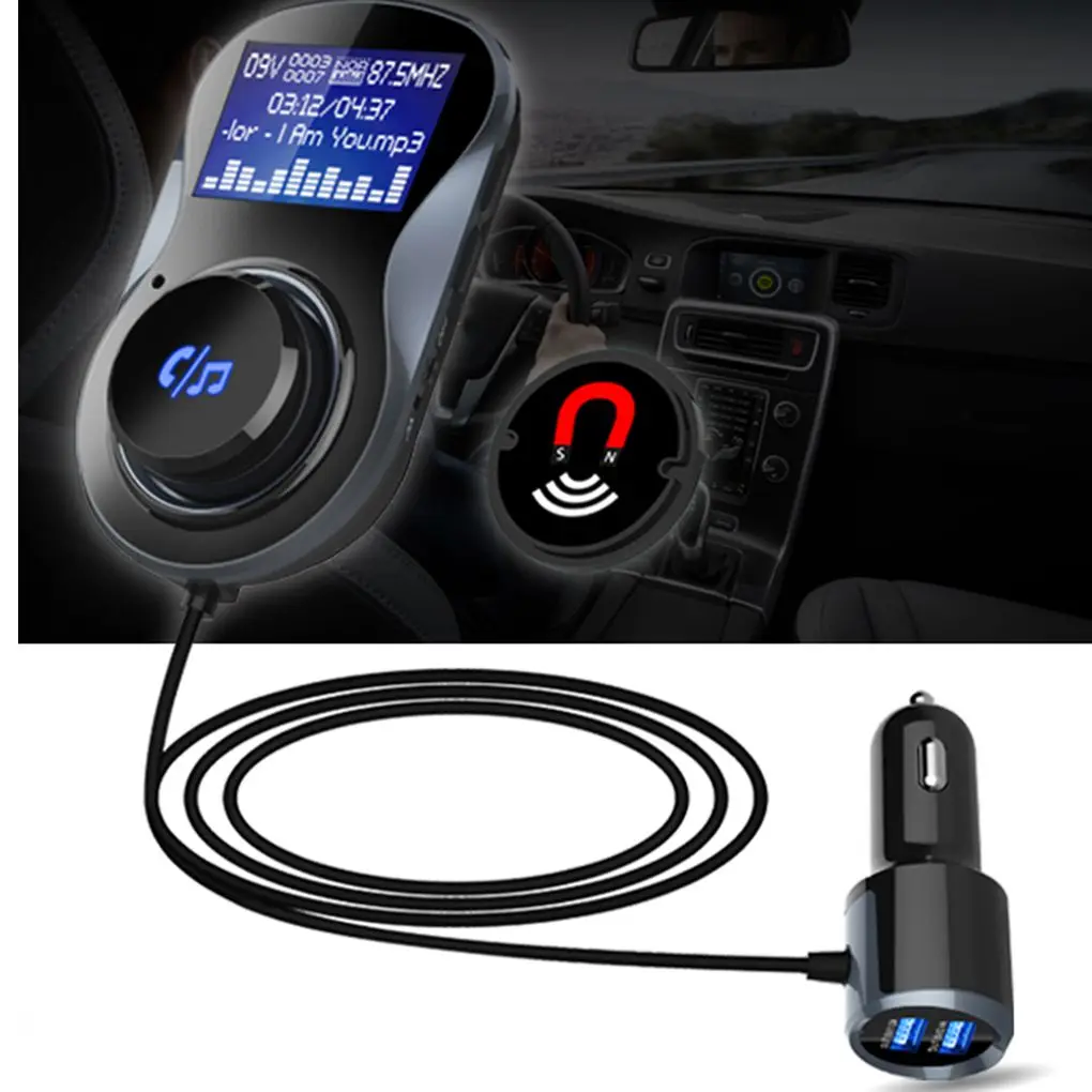 BC30 автомобильный fm-передатчик Bluetooth громкой связи автомобиля MP3 плеер Беспроводное зарядное устройство с USB FM Modulater