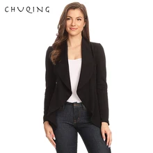 CHUQING 2019 Autumn and Winter Long-sleeved Fashion Temperament Irregular Small Suit Jacket Shirt Chic Suit Work Clothes