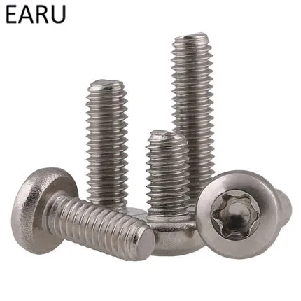 

304 Stainless Steel Round Pan Head Plum Six Lobe Socket Screw Bolt Anti-Theft Security for Car License Plate M4*6/8/10-20mm F