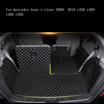 

fiber leather car trunk mat for mercedes benz r-class 2008- 2019 r320 r400 r300 r350 car accessories