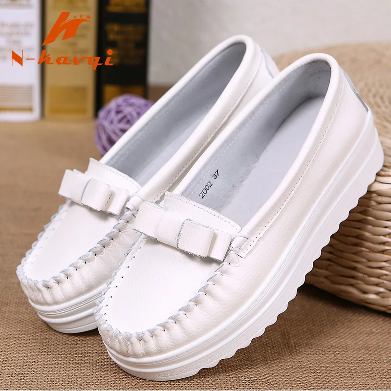 

NKAVQI 2019 Quality Leather Women Casual Shoes Vulcanize Female Fashion Sneakers High Leisure Footwears Zapatillas Mujer
