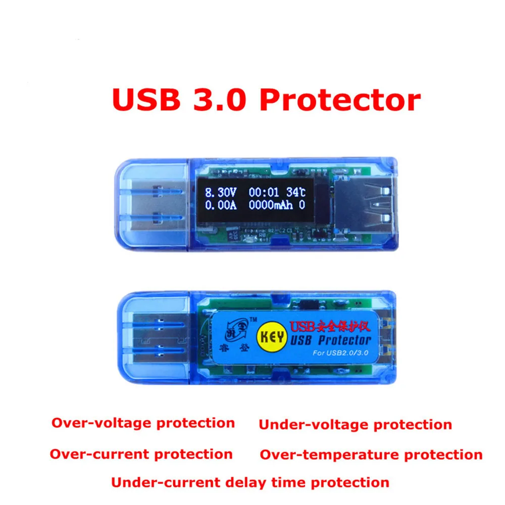 Oled Usb 3.0 Protection Meter Usb Ammeter Power Voltage Current Mobile Power Charger White - Voltage Meters - AliExpress