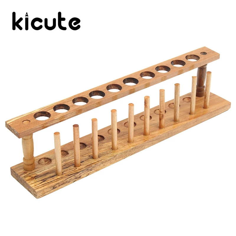 Kicute стойка для тестовых пробирок деревянный 10 отверстий и 10 контактов держатель Поддержка Burette стенд лабораторный стенд для тестовых пробирок полка лабораторная поставка