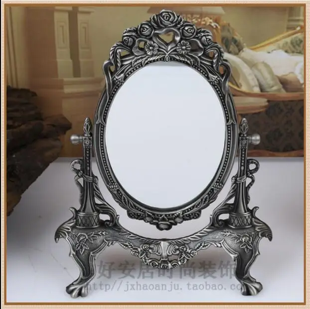 

retro gold/silver single face makeup mirror desktop mirror makeup tools home decoration mirror decorative vintage mirror J028