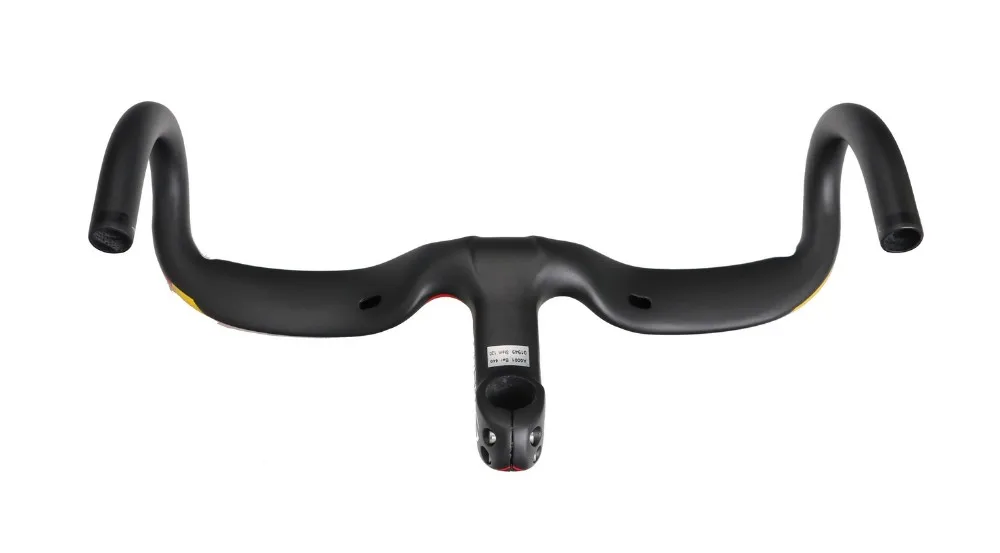 

TOSEEK Full Carbon Fibre Stem Handlebar Track Road Bicycle Racing Drop Integrated Bar Stem Handlebar camouflage Label
