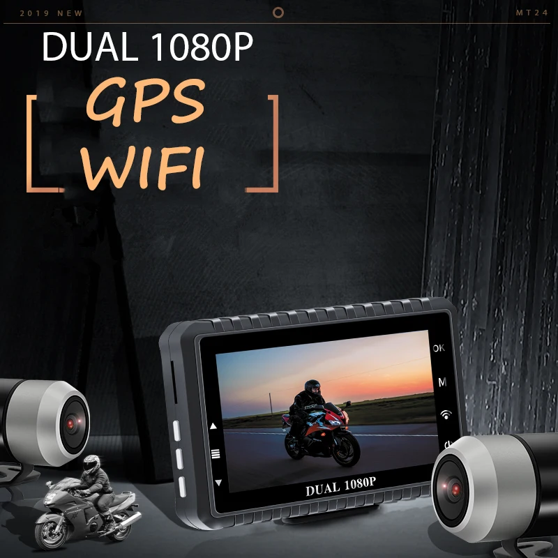 3 0 &quotWI FI GPS dvr для мотоциклетных видеорегистратор в байкерском стиле из