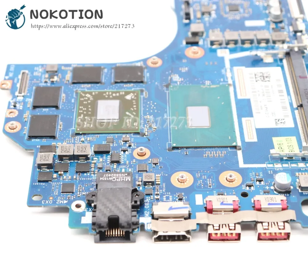  NOKOTION For Lenovo ideapad Y700-14ISK Laptop Motherboard 14 inch 5B20M55518 AIPY6 LA-C951P I7-6700