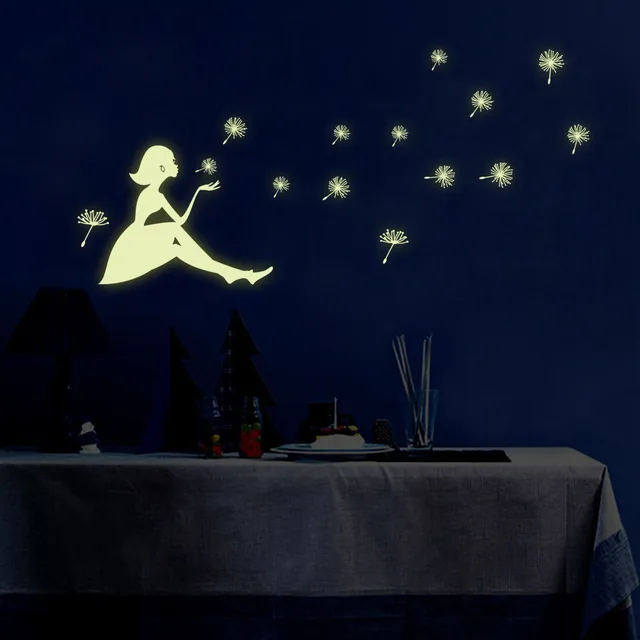 y0031 dandelion girl put fluorescent luminous living room bedroom