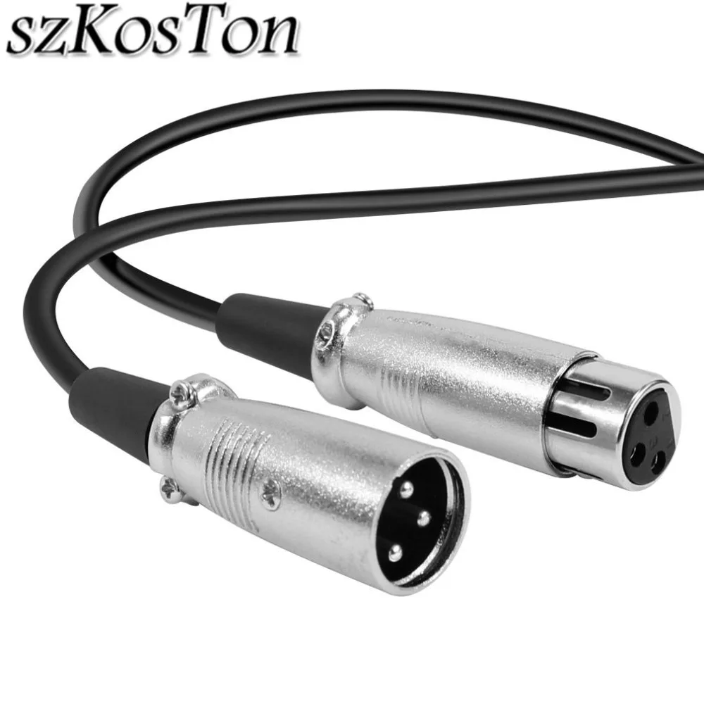 3 pin XLR Male to XLR Female XLR Audio Cable Cannon Cable Cord for bm 800 Studio Microphone