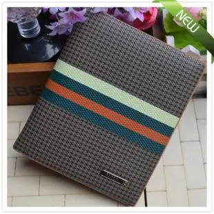 Promotion! Free shipping Plaid Patternin fashion plaid men genuine leather Money clips&ampwallet_High quality man wallet | Багаж и сумки