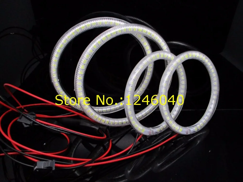 4 шт. SMD3528 светодиодный ангельские глазки halo Кольца для автомобиля мотоцикла