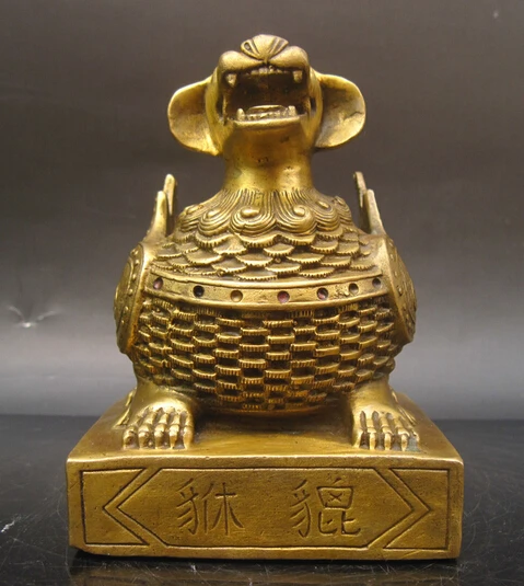 

B0601 510wholesale bronze factory Copper pi xiu decoration lucky fortune pi xiu Large decoration gift statue