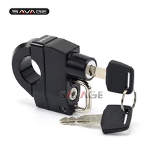 PER HARLEY-DAVIDSON XL 883 1200 Moto Universale 25mm Manubrio Accessori Casco di Blocco Lucchetto Chiave