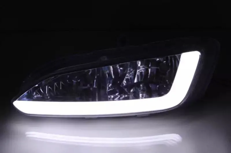 Светодиодный дневной ходовой светильник DRL для hyundai IX45 New santa fe 2013-15, аксессуары для парковки, чисто белый, с желтым поворотом светильник