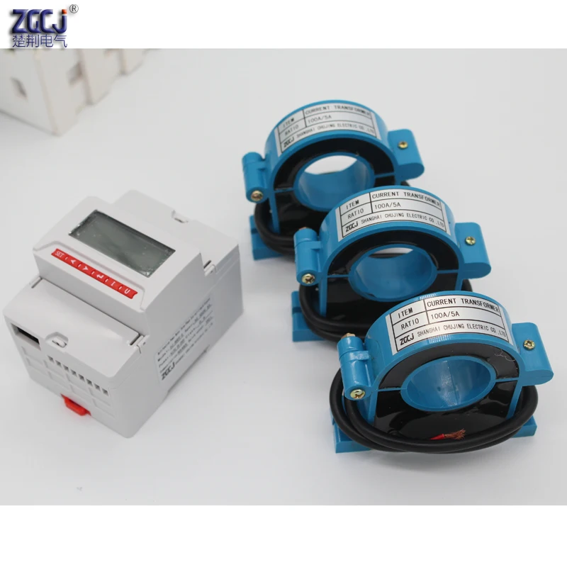 US $108.22 CJ3DDY LCD display AC 0100A 450V 3 phase din multifunction meter with RS485 communication with 100A CT current transformers