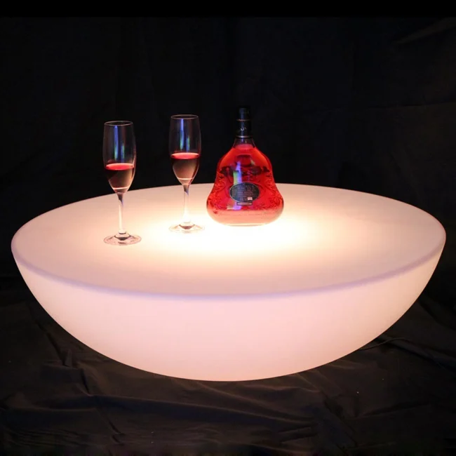 Brand New Hot sale Waterproof LED Coffee Table color changing Bar Furniture SK-LF17 (D80*H22cm) 2pcs/Lot