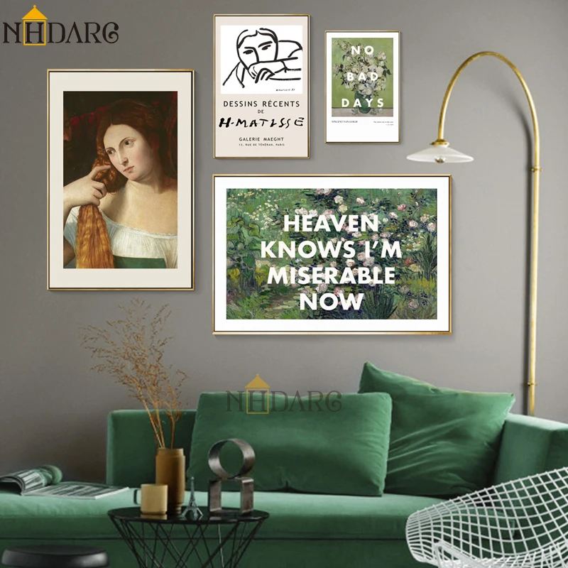 

Artist Van Gogh Matisse Simple Fashion Retro-style Decorative Painting Canvas Art Posters and Prints Wall Pictures Home Decor