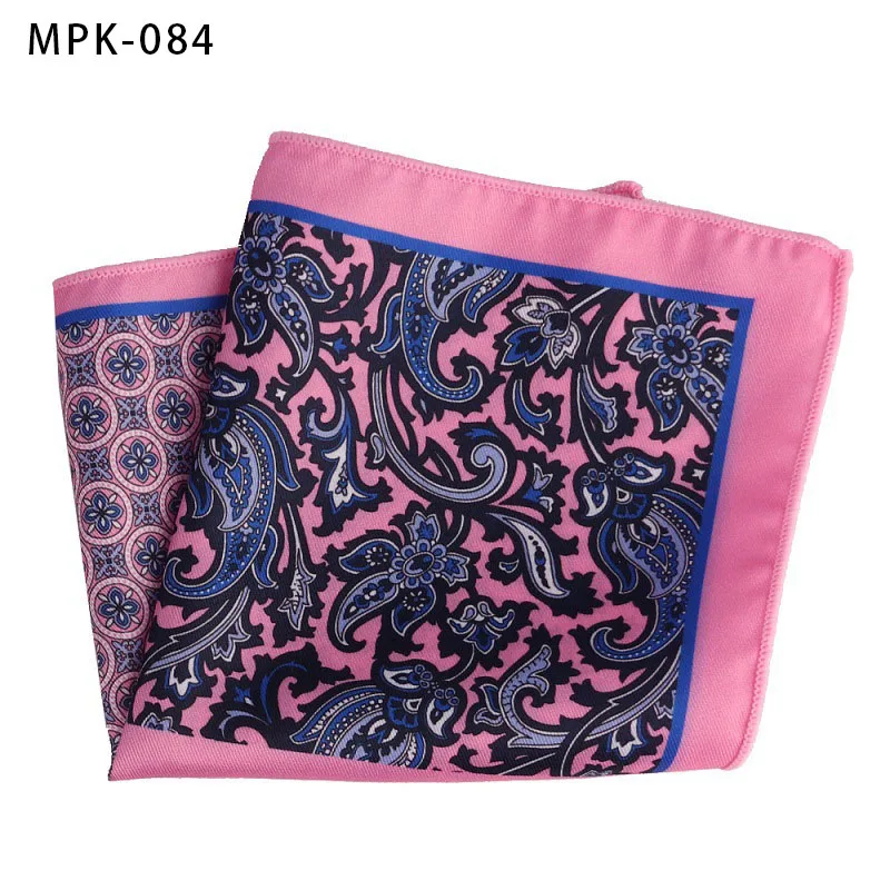 YISHLINE отличительные мужские s модный мужской Карманный платок квадратный шелковый мужской цветочный Пейсли мужской нагрудный платок для мужской костюм аксессуары - Цвет: MPK-84