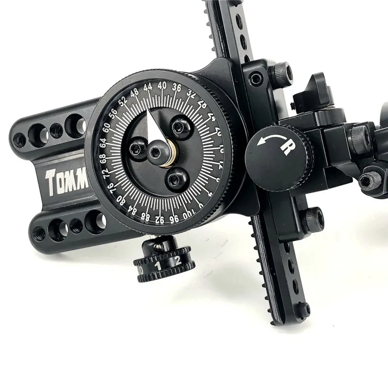 HRD Technology Archery Compound Bow Sight 1 Pin Fiber Optics Bow Sight