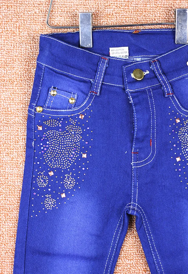 Розничная продажа синие джинсы для От 4 до 10 лет девочек|children jeans for girls|jeans girlsjeans