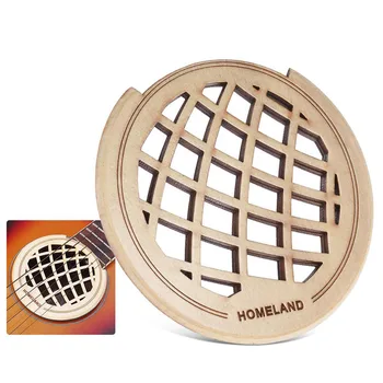 

Guitar Maple wood Sound Hole Cover Block Feedback Buffer Maple Wood for 40" & 41" folk guitars with EQ