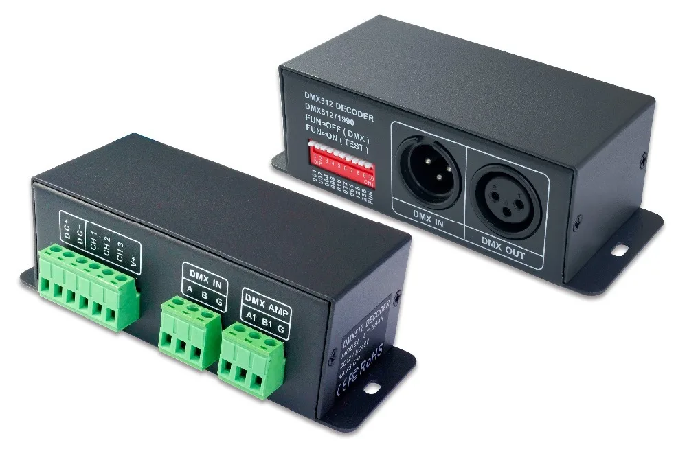 

LT-8048;DMX-PWM constant voltage decoder;DC12-48V input;4A*3CH output