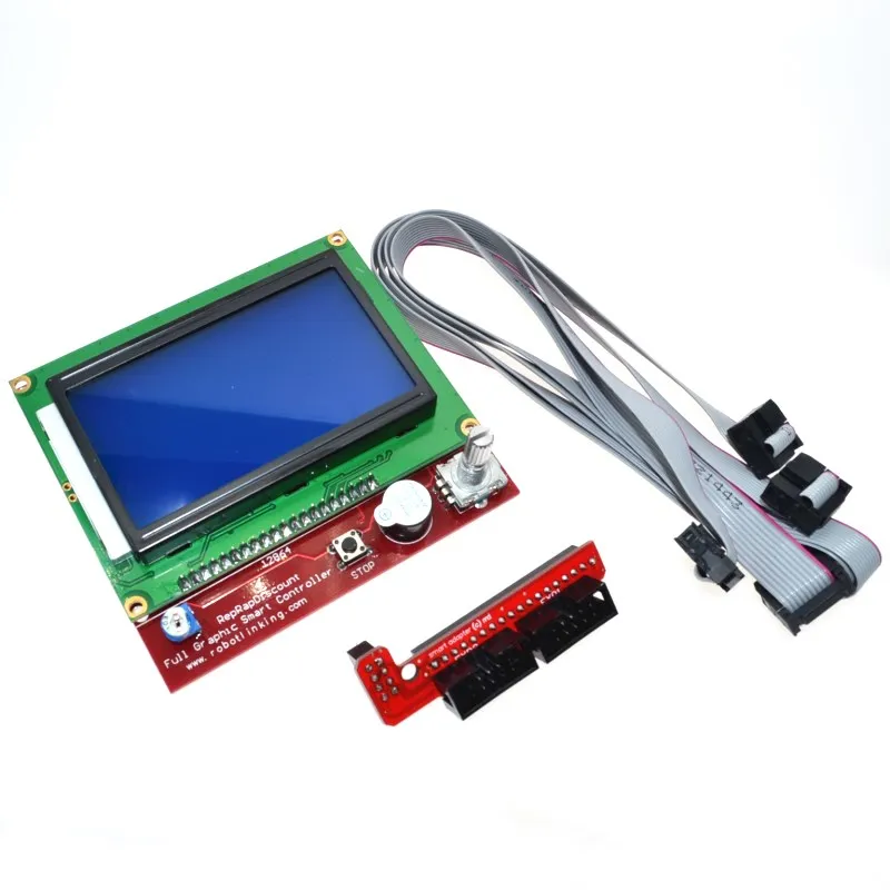 3D printer smart controller RAMPS 1.4 LCD 12864 control panel blue screen for arduino | Электронные компоненты и