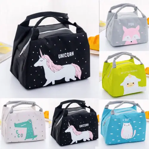 

Unicorn Women Girls Kids Portable Insulated Lunch Bag Box Picnic Tote Cooler