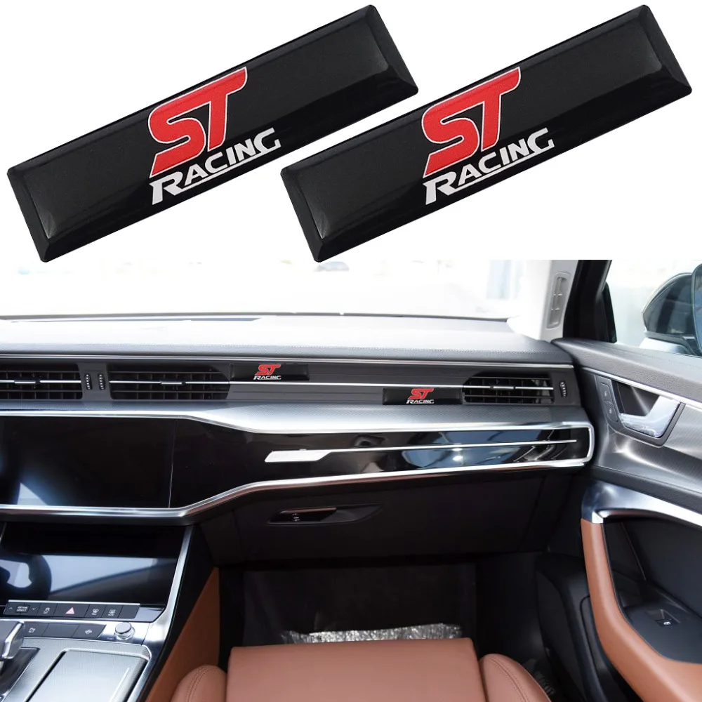 

Car styling 2Pcs ST RACING MOTOR SPORT GO FURTHER Car Stickers for FORD FOCUS 2 Focus 3 Mondeo Fiesta Kuga MK2 MK3 MK4