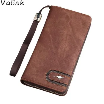 

Valink 2020 Luxury Brand Male Leather Purse Clutch Retro Zipper Long Wallets Men Carteira Masculina Portemonnee Designer Pouch