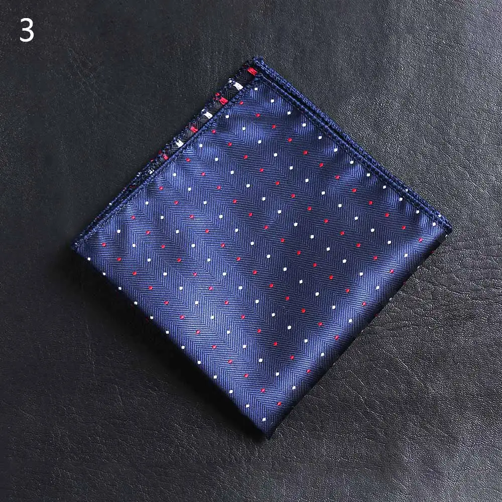 3 Ties 23*23 см винтажная атласная Вышивка Пейсли для мужчин бизнес платок Карманный квадратный цветочный полотенце для сундуков носовые платки для костюма аксессуары - Цвет: 3 Ties