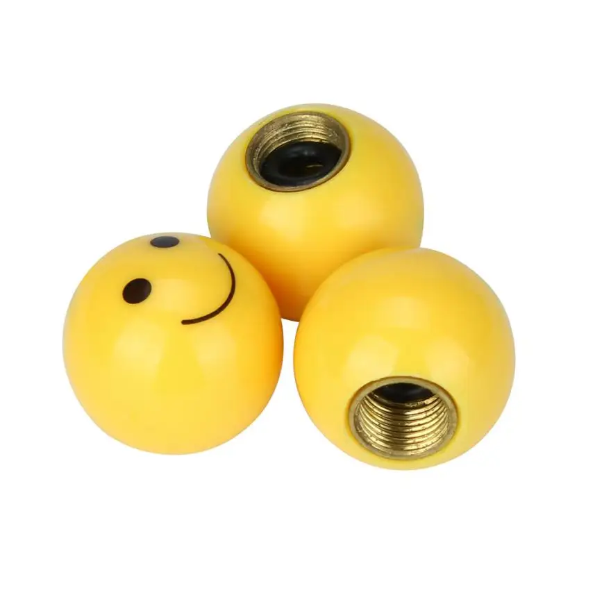 

Franchise 4pcs Tire Air Valve Cap Tyres Wheel Dust Stems Smile Face For Auto Car Truck Rod Universal Fit Cars Bicycle vehicles
