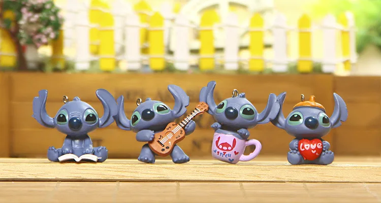 4pcs Mini Stitch Lilo Figurines Set Diy Baking Doll 2018 New Lilo